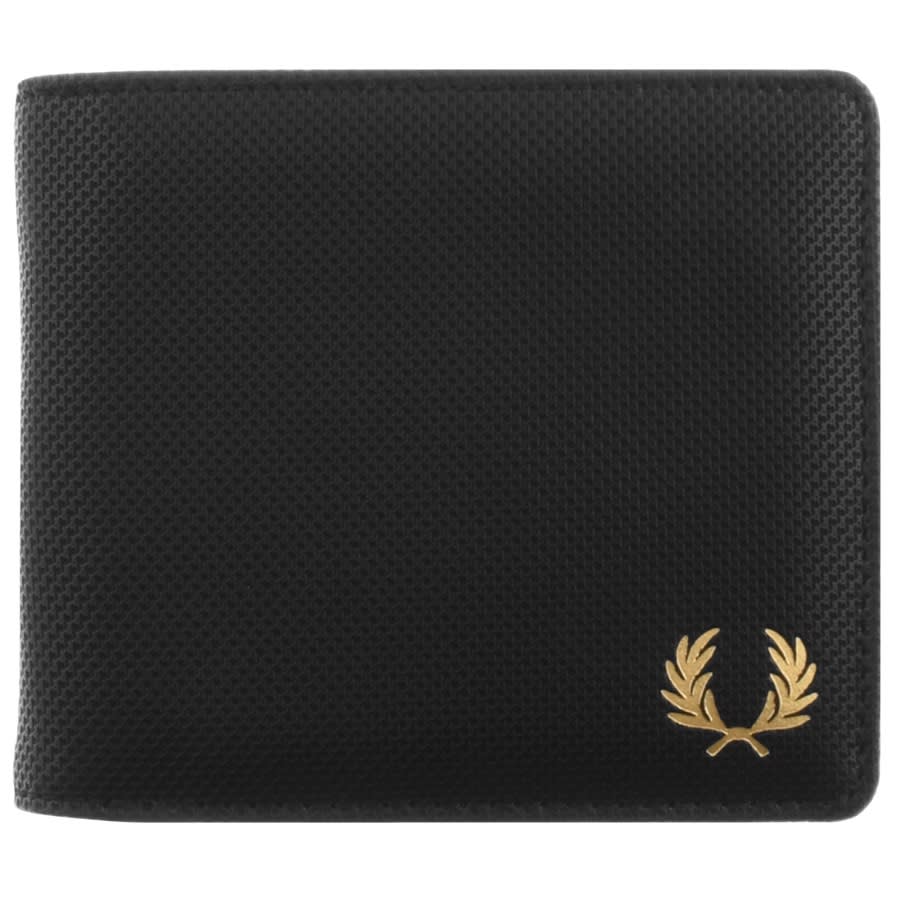 Alternative Image for ProductFred Perry Pique Texture Billfold Wallet Black1